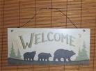3 Bear Wall Sign Plaque Cabin Lodge Home Decor Country