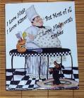 Fat Chef Wall Plaque Hugs an Kisses kitchen Cook Bistro Decor