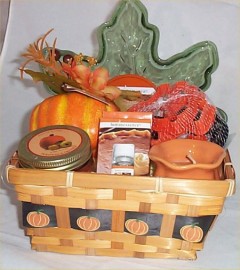 Fragrence Gift Basket Pumpkin Spice Home Candle Oils Leaf Candy Dish Cookie Cutt