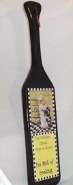 Fat Chef Waiter Wall Paddle Plaque Sign Home no cook