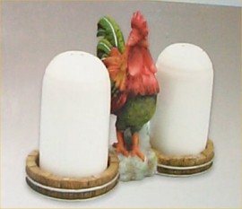 Rooster Chicken Salt & Pepper Shakers Figurines Farm Country Kitchen Decor New    