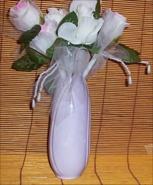 Wedding Flower Pens & Lavendar Ceramic Vase Floral Pen & Holder    