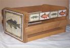 Gift Basket Empty Wood Crate Fish Decor Lodge Decoration Use for Gift Basket #1 
